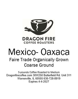 5 Pounds Mexico Oaxacan Fair Trade Coffee
