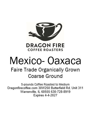 5 Pounds Mexico Oaxacan Fair Trade Coffee