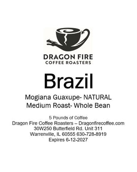5 Pounds Brazil Mogiana Guaxupe- NATURAL
