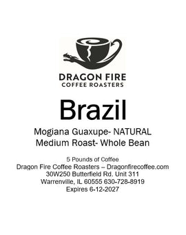 5 Pounds Brazil Mogiana Guaxupe- NATURAL