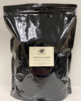 Decaf- Komodo Organically Grown Swiss Water Processed 5-Pounds