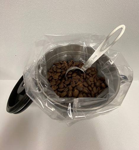 Stainless Steel Canister and a Full Pound of Coffee