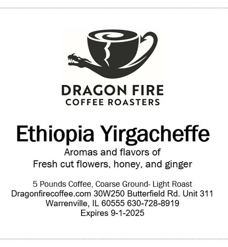 5 Pounds Ethiopian Yirgacheffe